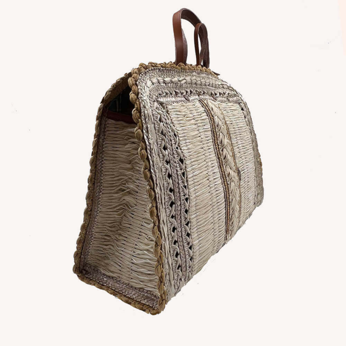 Bolso rafia Crema - Imagen 3