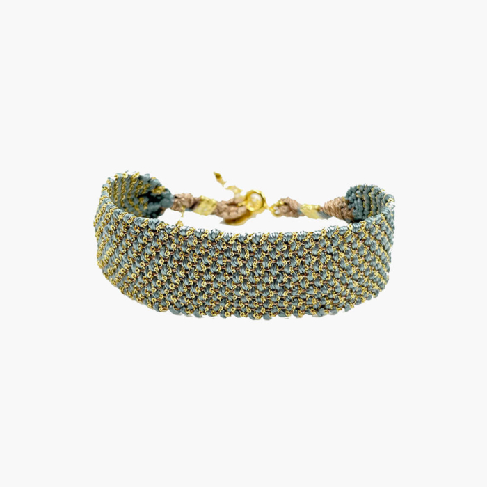 muamara celeste y verde agua pulsera